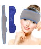 NEWGO Migraine Cooling Pad Gel Headband for Migraine Relief Cold-Warm Compress for Headaches & Sinus Pain 1 Piece (Gray) - Buy Online on GoSupps.com