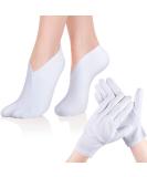 Moisturizing Socks and Gloves Set - 6 Pairs Spa Socks & White Gloves for Dry Hands - Unisex Moisturizing Gloves & Socks Combo - Buy Online on GoSupps.com