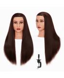 Mannequin Head for Hair Styling & Braiding - 26-28 Synthetic Fiber Cosmetology Training Doll, Brown - Model 92022LB0420 - Buy Online on GoSupps.com