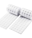 Vkey (500 Pair Sets) 3/4inch 20mm Diameter Sticky Back Coins Hook & Loop Self Adhesive Dots Tapes (White) - Buy Online on GoSupps.com