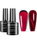 KRISNICE Wine Burgundy Red Cat Eye Gel Nail Polish Set for Fall Manicure - KCS2-004 - Buy Online on GoSupps.com