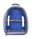 HEEPDD Pet Parrot Carrier Bird Travel Backpack Space Capsule Transparent Bag Breathable Parro Portable Breathable Bag Pet Bird Lightweight Travel Cage with Standing Perch (Deep blue) - Buy Online on GoSupps.com
