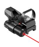CVLIFE 1X22X33 Reflex Sight Red Dot Sight Red Green 4 Reticle Optics with Laser and Pressure Pad Switch for 20mm Rail - Buy Online on GoSupps.com