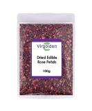 Dried Edible Rose Petals 100g by Virgolden - Premium Natural Flowers for Bath, Spa, Wedding Confetti & Crafts - Buy Online on GoSupps.com