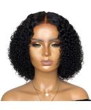 Shop Real Hair Curly Wave Wigs for Black Women | Lace Closure Mid-Part Short Wig - Buy Online on GoSupps.com
