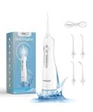 Mornwell Portable Cordless Dental Flosser - 10 Intensity Oral Irrigator IPX7 Waterproof Rechargeable Travel Flossing Teeth Pick (White - Buy Online on GoSupps.com