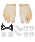 ViveSole Bunion Corrector for Women - Relief Kit (11 Pcs) - Hammer Toe & Foot Pain Protector Sleeve - Orthopedic Spacer Brace Guard - Hallux Valgus Splint Joint Straightener & Separator Treatment - Buy Online on GoSupps.com