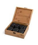 Hot stone massage stones set |18 stones |Hot massage stones from basalt |With decorative bamboo box |Wellness heat treatment |Massage therapy 18-part range - Buy Online on GoSupps.com