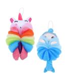 Lurrose Baby Registry Loofah Sponge Set for Kids - Cartoon Bath Sponges for Children Shower and Exfoliating, Baby Girl Newborn Essentials - 2 Pcs - Buy Online on GoSupps.com
