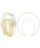 6 Pack Metal Gold Queen Goddess Angel Halo Crown Headband Tiara Hair Hoops - Wedding Bridal Prom Halloween Party Hair Accessories - Buy Online on GoSupps.com