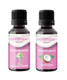 Sugar-Free Flavor Drops Set 2x30ml - Pistachio Cream & Coconut | Vegan Calorie-Free Sweetener for Yogurt Porridge & Quark | Hello Shape - Buy Online on GoSupps.com