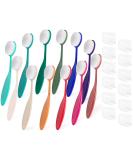 Yoseng 12-Piece Colored Ink Blending Brushes w/ Dust Cover - Ideal for Card Making, Crafts - Color Code Handles - 0.85 Brush Size - Buy Online on GoSupps.com