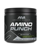 Amino Punch - 30 Servings Green Apple Flavor | Caffeine & Amino Acids Blend | Energy & Recovery | Made in USA - Shop Internationally - Buy Online on GoSupps.com