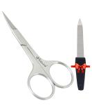 HARAMS Professional Stainless Steel Cuticle Nail Scissors with Diamond Grain Nail File - Multipurpose Manicure Pedicure Grooming Scissors - Buy Online on GoSupps.com