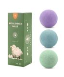 Buy XL Wool Dryer Balls 3 Pack - Natural Fabric Softener Handmade Organic Reusable for 1000 Loads - Shorten Drying Time & Wrinkle-Free - Buy Online on GoSupps.com