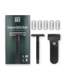 Better Be Bold Premium Razor Plane Solingen | Handmade Stainless Steel Razor Set with 5 Astra Blades & Leather Case | Black Matte | International Shipping Available - Buy Online on GoSupps.com