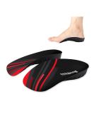 330+ lbs Plantar Fasciitis Insoles - High Arch Support Orthotic Inserts for Men & Women - Heel Pain Relief - Heavy Duty Support for Walking & Running - Black/Red - Size L (Men's 9-11, Women's 10-12) - Buy Online on GoSupps.com