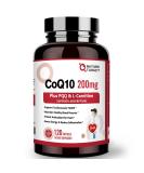NATURE TARGET CoQ10 200mg with PQQ & L-Carnitine | High Absorption Coenzyme Q10 with Omega-3s | Supports Heart Immune System & Energy Production | 120 Servings - Buy Online on GoSupps.com