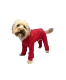 Doggie Coats Trouser Suit Waterproof Dog Rain Coat Onesie Red (16 inch) - Buy Online on GoSupps.com