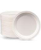 100% Compostable 9 Inch Heavy-Duty Paper Plates 125 Pack Eco-Friendly Disposable Sugarcane Plates 9'' Round 125 Count - White - Buy Online on GoSupps.com