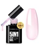 TOMICCA 5 in 1 Builder Nail Gel - 15ML Strengthening Light Pink UV Gel Polish for Hard Nails Tips & Extensions - Repair, Decoration, Easy to Shape - Buy Online on GoSupps.com