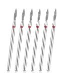YUXIANLB 6pcs Cuticle Drill Bit Diamond Nail Drill Bits Set with Case Professional Manicure Tools 3/32" Flame Cuticle Clean Nail Carbide Bits for Home Salon Style2 - Buy Online on GoSupps.com