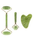 Lamkrtlp Jade Roller & Gua Sha Set - Authentic Jade Facial Massager for Skin Relaxation & Rejuvenation | International Shipping - Buy Online on GoSupps.com