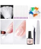 Fiberglass Nail Extension Kit with Building Gel Magical Silk Fiberglass Nail Wrap Form Quick Building Fiber Extension Gel, Nail File, Tweezers, Nail Tips Clip for Gel Extension Nail Art Clear Gel - Buy Online on GoSupps.com