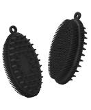 Rampula Silicone Body Peeling Brush | 2-in-1 Shower & Shampoo | Scalp Massage for Dry & Wet Use | Hygienic & Effective | Black - Buy Online on GoSupps.com