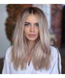 Vebonny Ashy Silver Ombr Wig | Short Bob Synthetic Hair | 12 Inch Glue-Free Mixed Blonde Brown Wig #144 - Buy Online on GoSupps.com