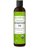 Sky Organics Organic Grapeseed Oil for Face, 100% Pure & Cold-Pressed USDA Certified Organic to Moisturize, Clarify & Brighten, 8 fl. Oz - Buy Online on GoSupps.com