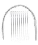 10pcs Sink Snake Drain Cleaning Sticks - Hair Catcher & Remover Tool for Effortless Drain Maintenance - Buy Online on GoSupps.com