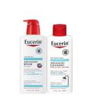 Eucerin Advanced Repair Body Lotion & Cleanser Bundle - 16.9 Fl Oz Pump Bottle Set - Buy Online on GoSupps.com