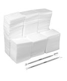 1000 Pcs Lint Free Nail Wipes - Gel Polish Remover Pads + 2 Cuticle Pushers for Home & Salon Manicure - Absorbent Nail Care Essentials - Buy Online on GoSupps.com