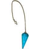 Turquoise Natural Stone Pendulum | Hexagonal Vintage Crystal for Reiki Meditation & Wicca | Chakra Healing & Wish Crafting - Buy Online on GoSupps.com
