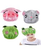 Fininno 3-Pack Kids Waterproof Shower Caps | Reusable Hair Hoods for Children - Buy Online on GoSupps.com