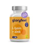 L -lysine - 400 vegan capsules - 1 000 mg lysine high doses per daily dose - essential amino acid with zinc for immune system & skin hair nails - from herbal fermentation - Buy Online on GoSupps.com