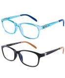 Children Optical Glasses Frame tr90 Flexible Bendable One-piece Safe Eyeglasses Girls Boy Black/ Clear Blue - Buy Online on GoSupps.com