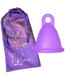 Me Luna Menstrual Cup Classic Ring - Violet Size Shorty L | Eco-Friendly Intimate Care - Buy Online on GoSupps.com
