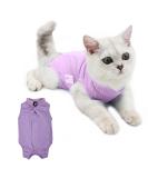 Recovery Suit for Cats - Purple Surgical Protective Clothing | Cone Collar Alternative for Post-Op Care - Ideal for Belly Wounds & Skin Conditions (Large) - Buy Online on GoSupps.com