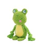 Tonyfy Dog Toys - Interactive Squeaky Plush Frog for Puppies & Small/Medium Dogs | Durable Cotton Rope & Crinkle Paper Fun - Buy Online on GoSupps.com