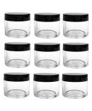 30ml 1oz Refillable Clear Plastic Cosmetic Jars with Screw Cap - Perfect for Makeup Eyeshadow Nail Powder & Lip Scrubs - Bulk Containers - Buy Online on GoSupps.com