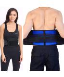 Adjustable Neoprene Double Pull Lumbar Support Lower Back Belt Brace - Medium Size (72-86 cm) for Pain Relief | Body And Base TM - Buy Online on GoSupps.com
