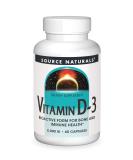 Source Naturals Vitamin D-3 5000 IU - 60 Capsules for Bone & Immune Health - Buy Online on GoSupps.com