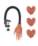 Flexible Nail Training Hand with 300 Refillable Tips - DIY Manicure Practice Kit - Buy Online on GoSupps.com