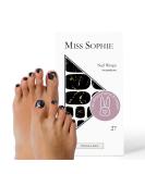 Original Miss Sophie Pedi Wraps | Marbleous Black Pedicure - 27 Ultra-Thin Nail Polish Stripes for Natural & Synthetic Nails | Perfect for Acrylic Gel & Shellac - Buy Online on GoSupps.com