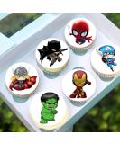 Pre-Cut Superheroes 1A Edible Stand up Wafer Paper Cupcake Toppers Cake Decorations Birthday Party Superhero Mix (12) - Buy Online on GoSupps.com