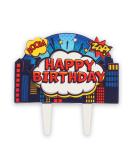 Culpitt Gumpaste Superhero HAPPY BIRTHDAY Cake Topper 160mm 3 Layer Decoration For a Fun Colourful Time-Saving - 160 x 21381 Multicolour Superhero Birthday - Buy Online on GoSupps.com