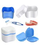 Buy Hongecb Denture Box - Light Blue Prostheses Container & Cleaning Cup for False Teeth Storage - Buy Online on GoSupps.com