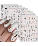 9 Sheets Rose Gold Nail Art Stickers - 3D Self-Adhesive Decals for Luxury Nail Decoration - Buy Online on GoSupps.com